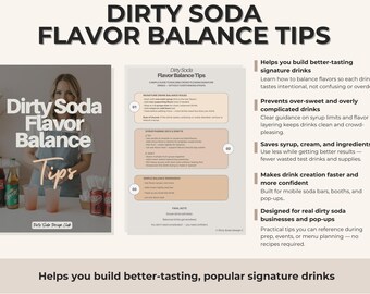 Dirty soda tips mobile soda guide dirty soda recipes flavor drink stand menu dirty soda business for beginners soda bar soda syrup flavor