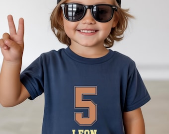 Geburtstag T-Shirt für Kinder Jungen, Shirt mit Zahl,  Geschenk für Geburtstagskind, Geburtstagsshirt 1 2 3 4 5 6 7 8 9 10