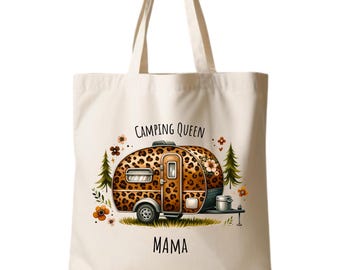 personalisierter Camping Jutebeutel, Stoffbeutel, Geschenk für Camper, Vanlife, Geschenk für Abenteurer, Picknick Becher, Outdoor,