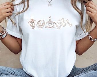 Selfcare Shirt, T-Shirt für Sie, Geschenk für Sie, Beauty Shirt, Doodle Shirt