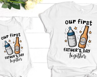 1. Vatertag, Daddy and Me Shirt, Papa und Kind Shirt, Partnerlook, Papa Geburtstagsgeschenk, Vatertags Geschenk, Geschenk für Ihn,