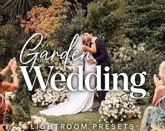 Wedding Garden Lightroom Presets – Botanical Bride, Romantic Floral, Light Airy, Film Look (Mobile Desktop)