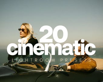 20 Cinematic Lightroom Presets – Moody Film Look, Vintage Tones, Dramatic Edit, Retro Aesthetic (Mobile/Desktop)