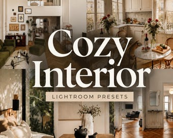 Cozy Interior Lightroom Presets, Warm Beige, Scandi Home Decor (Mobile/Desktop)