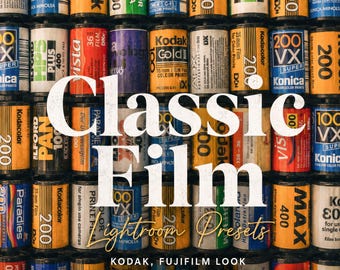 Classic Film Lightroom Presets, Kodak Fujifilm Look, Vintage Analog Grain (Mobile Desktop)