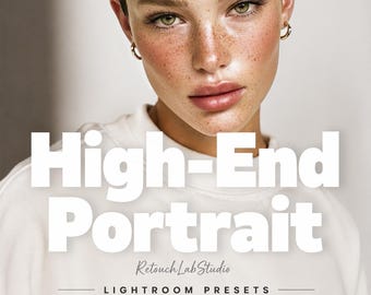 High-End Portrait Lightroom Presets, Natural Skin Tones, Clean Skin, Studio Look (Mobile & Desktop)