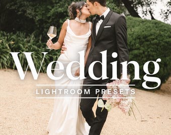 Wedding Lightroom Presets, Light and Airy Filter, Neutral, Fine Art Bridal Edit, Creamy Boho, Warm Romantic Look (Mobile/Desktop)