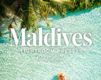 Maldives Lightroom Presets, Bright Tropical Beach, Turquoise Water, Summer Glow (Mobile/Desktop)
