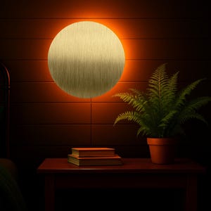 Bronze Wall Light – Colour Options, App Controlled (25CM) colour changing halo effect light.