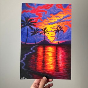 Fine Art Giclee print- &quot;Vibrant Island Vibes&quot; by Lorel Lee Tropical Hawaii