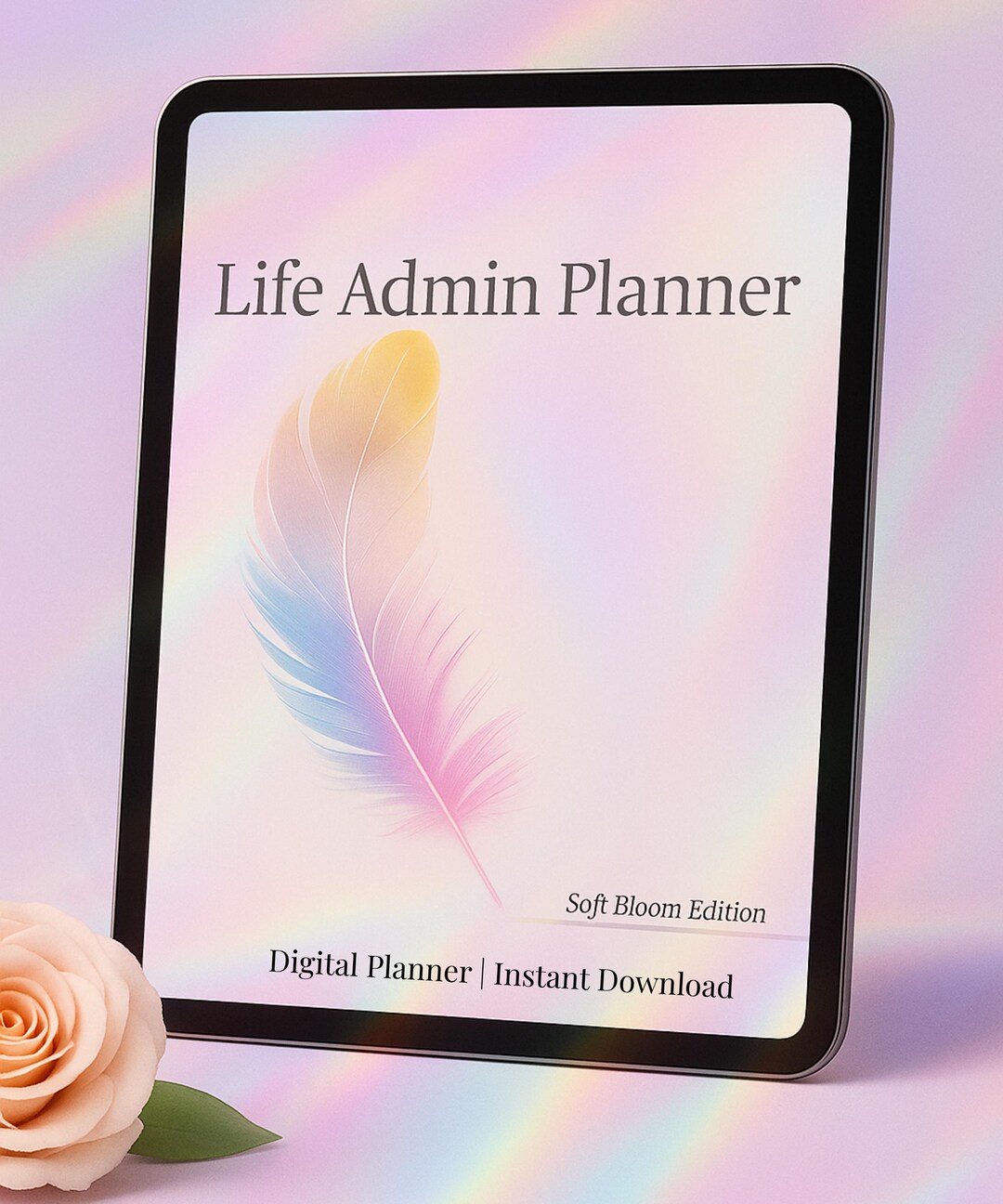 Life Admin Planner – Soft Bloom Printable | Pastel Digital PDF ...
