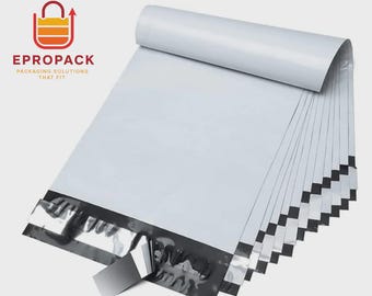 7.5" x 10.5" Gray Poly Mailers, Boutique Shipping Bags