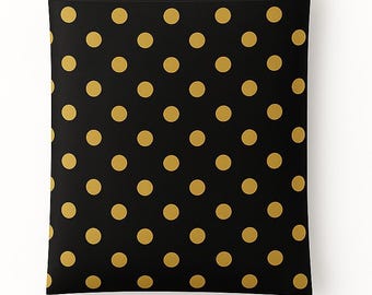 10"x 13" Black Gold Dots Poly Mailers,  Waterproof Shipping Bags