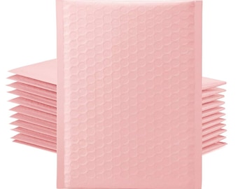10" x 13" Pink Poly Bubble Mailers – Padded Shipping Envelopes,EBM504