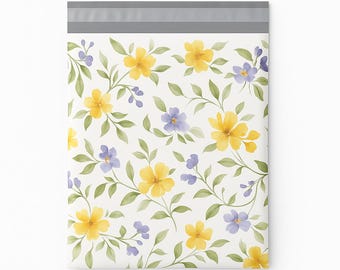12" x 15.5" Spring Blossom Poly Mailers,Florals Poly Mailers, Recyclable Happy Mail Bags, Colorful Mailers,Boutique Shipping Bags, EPM331
