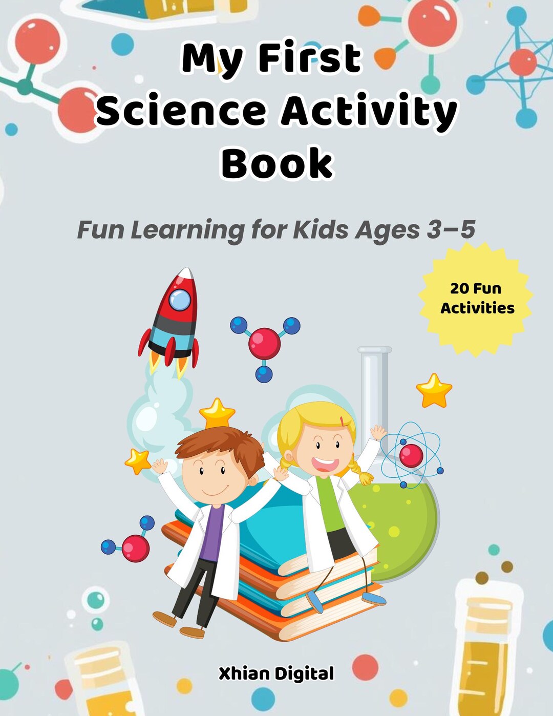 Science Activity Book for Kids Ages 3-5, Preschool Workbook (digital
