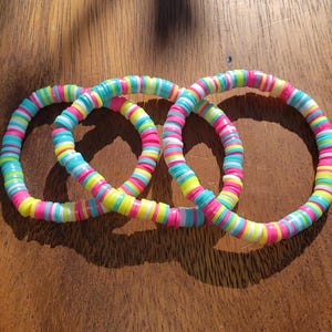3 Bracelet Stack -Handmade Clay Bead Bracelet-Sugar Rush