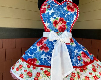 Shabby Chic Rose Apron