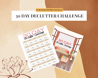 30 Day Declutter Challenge Canva Template | Home Organization