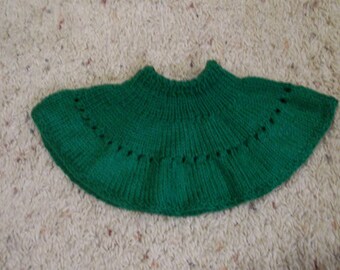 SALE -- 14, 16, 17/18 Inch CPK American Girl Dark Green Swing Skirt Hand Knit Dolls Toys Coll Clothing