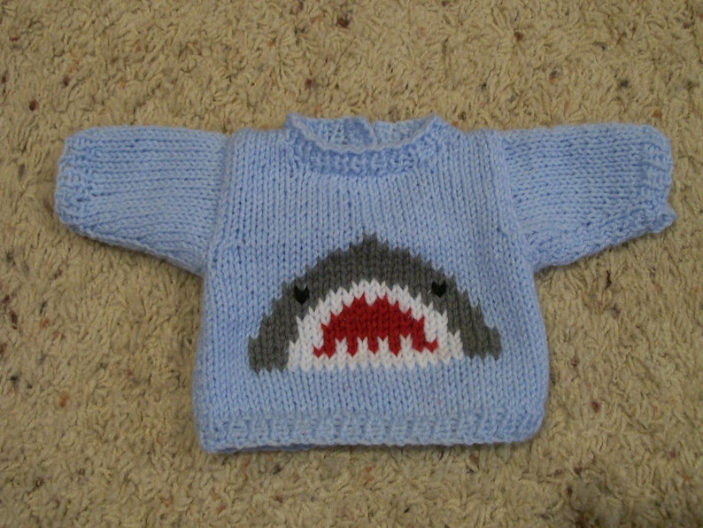 A Shark Sweater Shark Hat Long Pants and Boots Knit Hand Made for a 14 Inch Cabbage Kid Dolls Toys Doll Clothes Bild 3