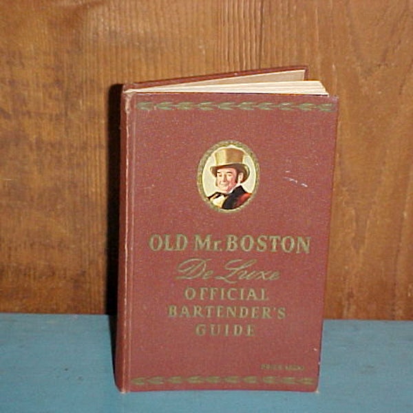 Old Mr. Boston De Luxe - Official Bartender's Guide - 1950's Cocktail Book - Collectible Barware - Old Time Drink Recipes