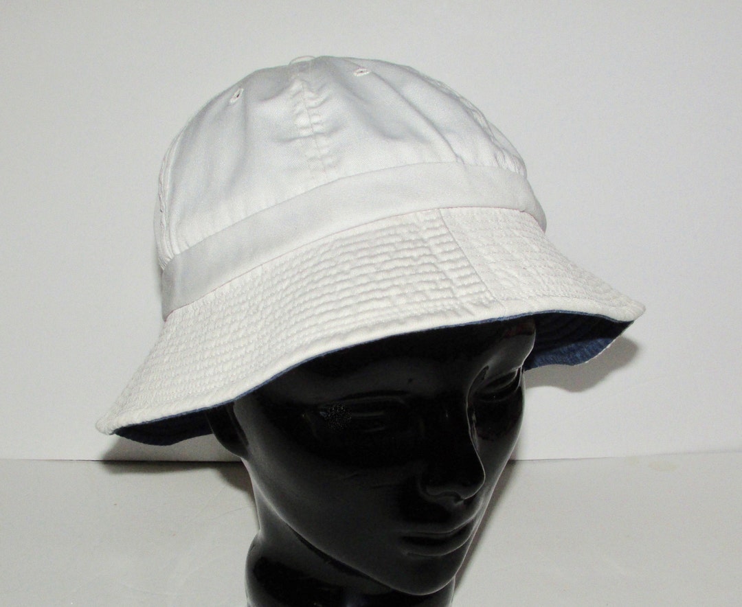 Vintage White Gilligan Bucket Hat Beach Lifeguard Summer Etsy