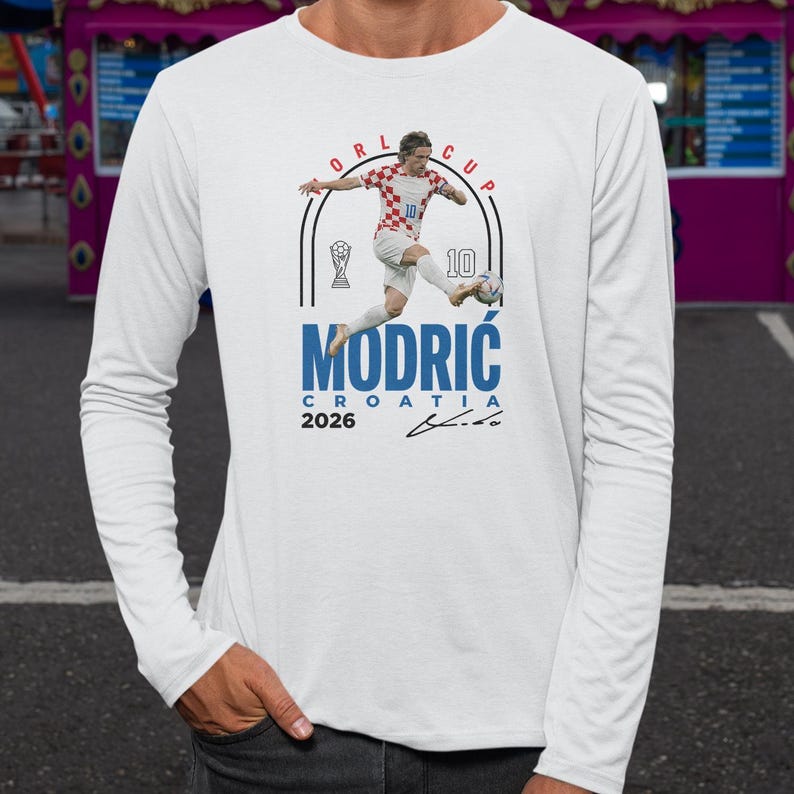 Modric Inspired World Football Legend Style Graphic Tee, Croatia Star Player #10 Tribute Design, 2026 Soccer Cup Gift For Fan Unisex T-Shirt image 7