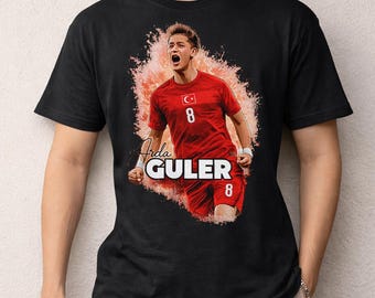 Arda Inspired World Football Style Graphic Tee, Turkish Star Player #8Tribute, 2026 Soccer Cup Gift For Türkiye Fans Unisex T-Shirt