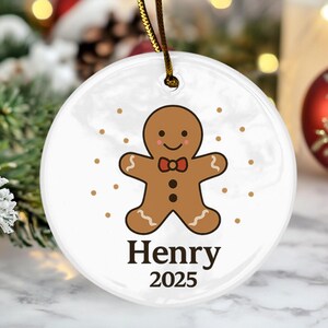 Lebkuchenmann Keramik Ornament personalisiert, Lebkuchen Cookie Ornament 2025, Weihnachtsschmuck Custom, Geschenk personalisiert, Custom Geschenk