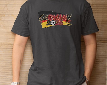 Deutschland-Flagge animierter Tribut für Fans Grafik-T-Shirt, Fußball-Turnier inspiriertes Design, Fußballanhänger Sport Geschenk Unisex T-Shirt