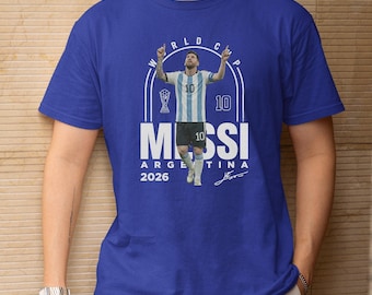 Messi Inspired World Football Style Graphic Tee, Argentina Star Player #10 Tribute Design, 2026 Soccer Cup Gift For Fans Unisex T-Shirt