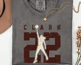 Comfort Colors Clark 22 Basketball Shirt, Indiana Fever Jersey Style Tee, Caitlin Game Day Shirt, Vintage Number 22 Graphic,2 side option