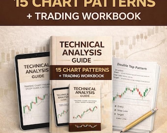 Trading Chart Patterns Anleitung | Technisches Analyyne Workbook PDF | Börse Handel | Druckbarer Lernleitfaden für den Anfänger-Handel