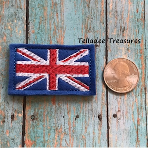 British Flag Feltie - Red Felt- Great for Hair Bows, Reels, Clips and Crafts - Union Jack United Kingdom