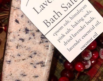 Lavendelbadzout 12oz Spa cadeau voor haar Handgemaakt cadeau Zelfzorg Biologisch badzout Ontspannend bad en lichaam Aromatherapie Verwencadeau