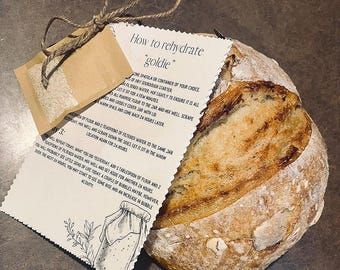 Sourdough kit Dehydrated sourdough starter for Baking Sourdough gifts for Baker Sourdough starter bundle Sourdough recipe