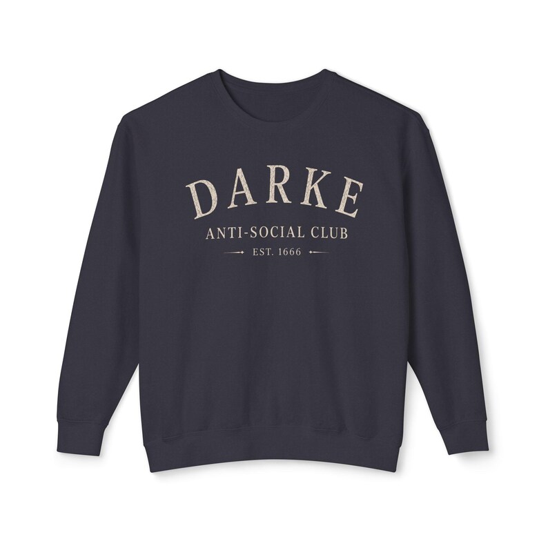 DARKE Anti-Social Club Sweatshirt | Gothic Crewneck | Comfort Colors Sweatshirt | Moody Goth Apparel image 2