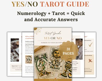 Ja of nee Tarotgids: voorspellende numerologie, grote arcana (afdrukbare pdf, digitale download)