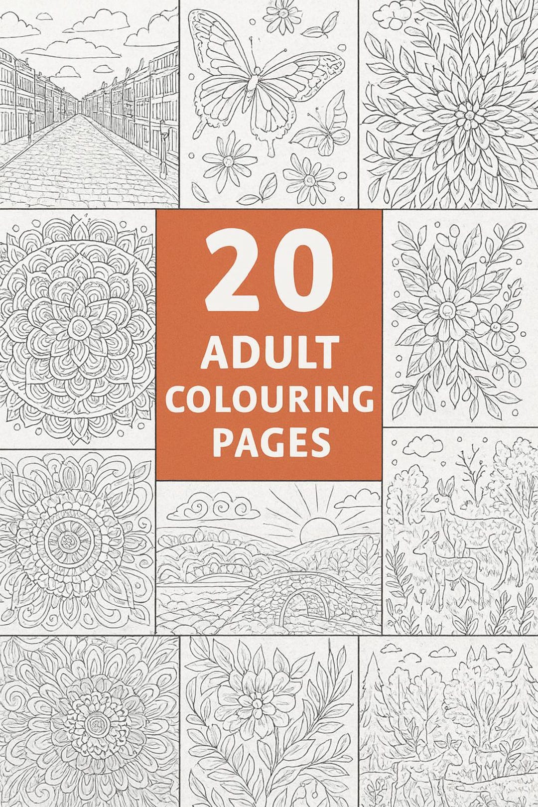 Adult Colouring Pages - Etsy Australia