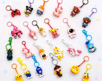Cartoon Keychain – Kawaii PVC Bag Charm, Backpack Pendant