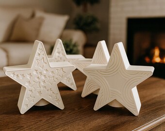 3D Printed Star Tealight Holder, Holiday Home Decor