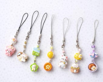 Kawaii Beaded Phone Wrist Strap – Handmade Bag & Backpack Charm