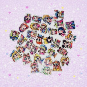 Kawaii Cartoon Acrylic Charm Strap | Bubble Bead Keychain