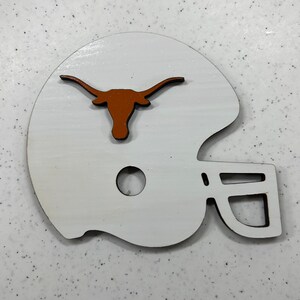 TEXAS LONGHORNS Football Tiered Tray Decor Signs Rustic Beads UT Helmet