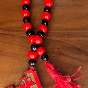 TEXAS Tech Football Tiered Tray Decor Signs Beads TT image 4