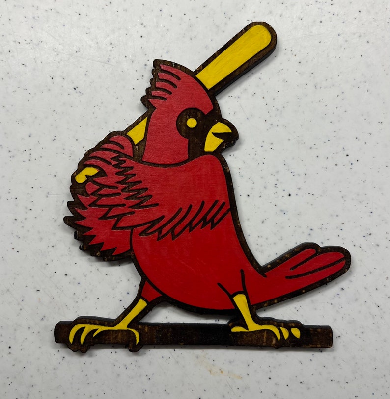 ST LOUIS CARDINALS Tiered Tray Decor Baseball Signs Farmhouse Rustic Bird Plaque