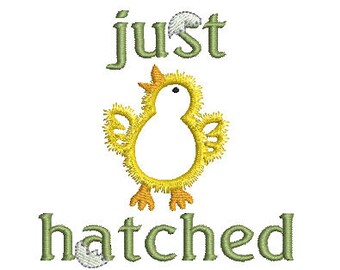 Just hatched baby chick machine embroidery design, New baby embroidery, Newborn design, Newborn embroidery, New baby design, Chick design