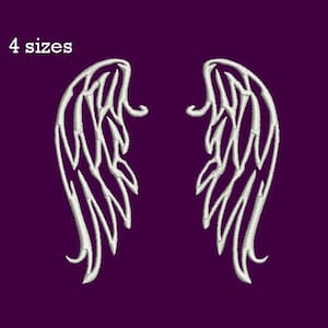 Angel Wings in 4 sizes Machine Embroidery Design, Angel Wings Embroidery, Angel Wings Design, Angel Wing Embroidery, Angel Wing Design