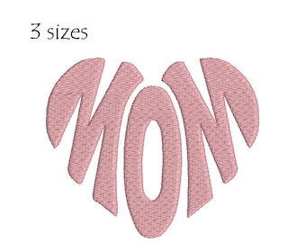 Mamma hjärta maskinbroderidesign, mamma maskinbroderidesign, hjärtbroderidesign, mamma broderidesign, kärleksbroderi